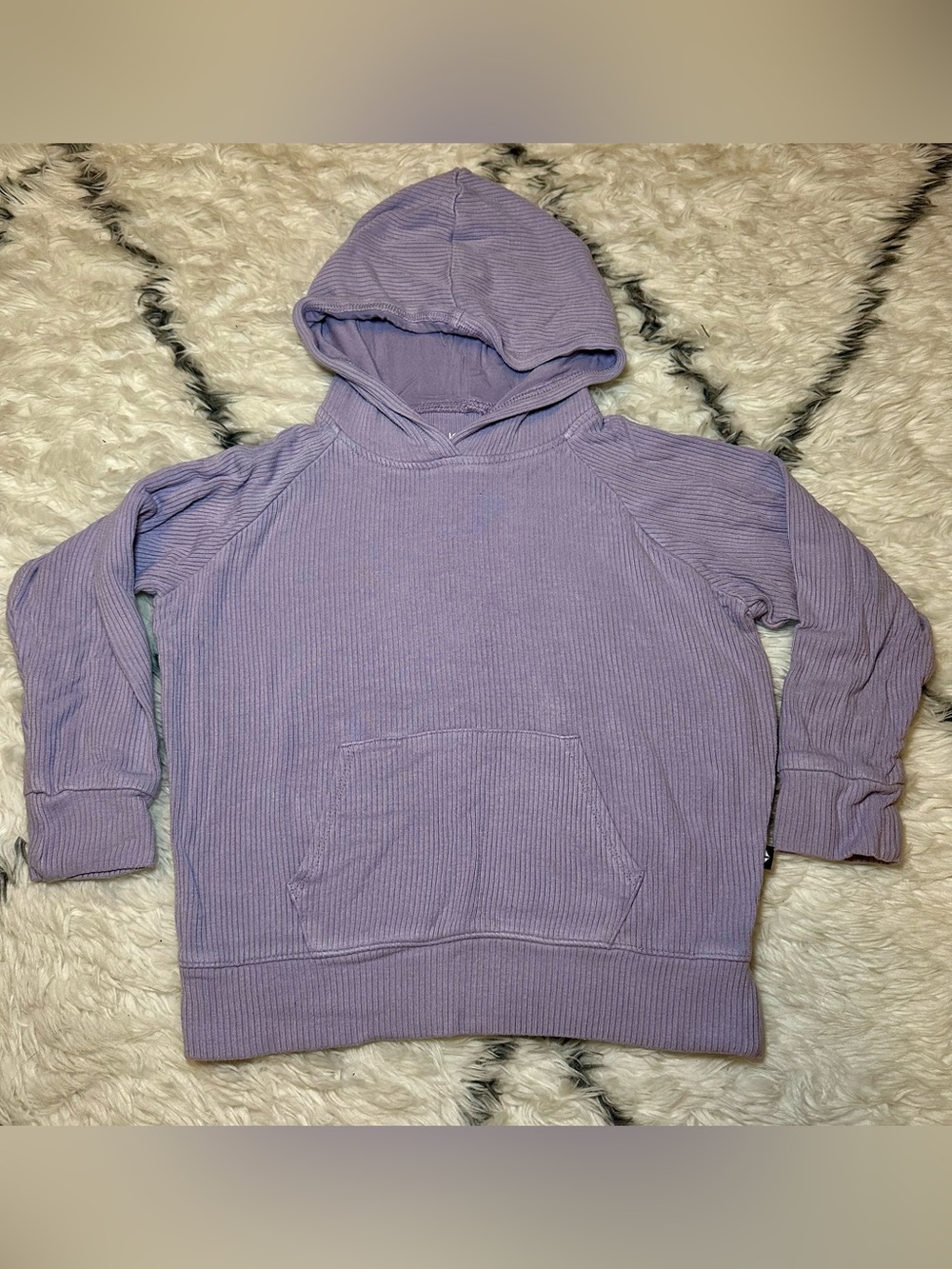 Kyte BABY  4T Ribbed Bamboo Hoodie - Taro